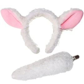 Tequise Sheep Headband and Tail Costume - Lamb Cosplay Accessories