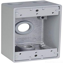 Red Dot IH4-2-LM Device Outlet Box, 1 Gang, 4 Hub, 2-13/16-Inch Width by 2-Inch Depth by 4-9/16-Inch Height, Silver