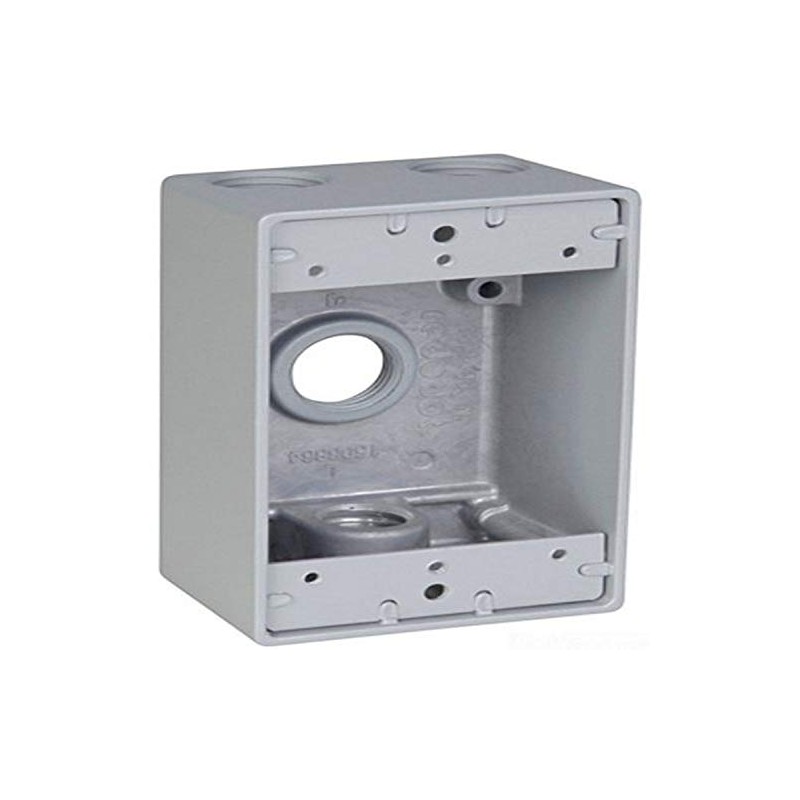 Red Dot IH4-2-LM Device Outlet Box, 1 Gang, 4 Hub,