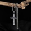 SURALIN Men's Stainless Steel Cross Necklace, Necklace with Cross, Stainless
