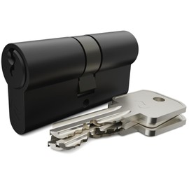 Sempro 35/35 Cylinder Lock 3 Keys Brass Black Tested According to EN 1303:2015