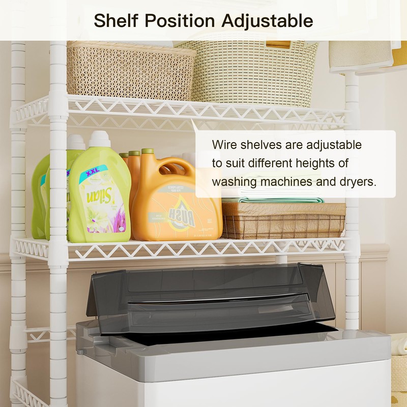 Ulif U11 Medium Over Washer and Dryer Shelves, 3 Tiers