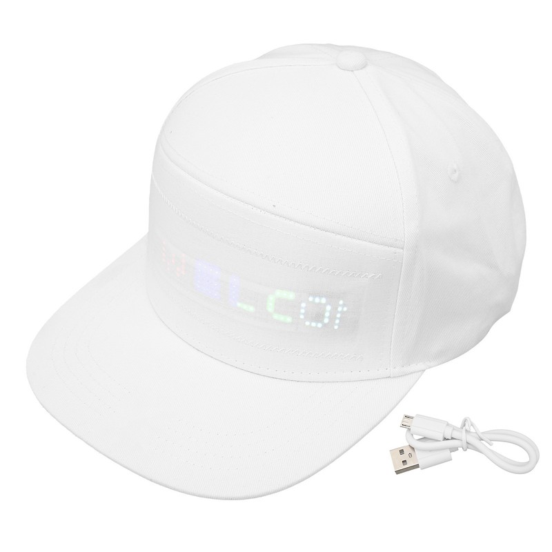 LED Cap Programmable Bluetooth APP Control Editable Colorful LED Hat