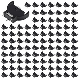 ACEIRMC 100pcs CR2032 Battery Holder, Coin Cell Button Socket Holder Case, CR2032 Coin Cell Button Battery Holder with 3 Pin Solder Mounting Lead (A)
