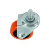 DOGOTULS ZF5193 Rodaja de PVC Naranja Giratoria con Espiga Roscada