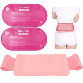 Ice Packs for Injuries Reusable, 3-Piece Set Soft Cold Gel Soft Ice Wrap for Injury, Alleviate Joint and Muscle Pain - Adjustable & Flexible Ice Wrap for Back, Shoulders, Neck, Arm and Legs Pink