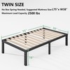 Breezehome 18" Twin Metal Bed Frame with Sturdy Wood Slats