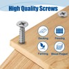 ANCHOREASE #8×3/4″ Sheet Metal Screws 300Pcs, 410 Stainless Steel Flat
