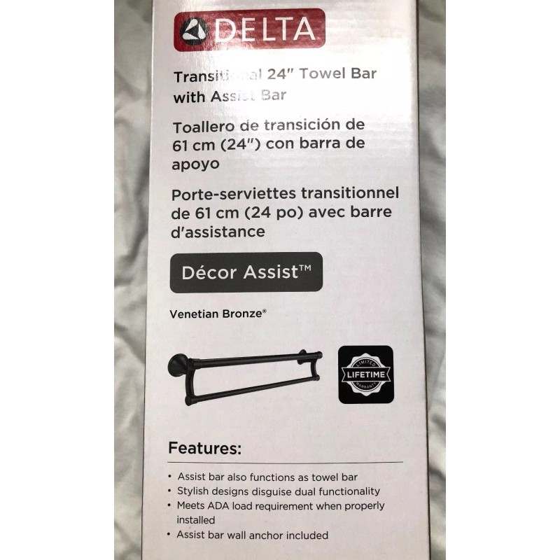 Delta 24" double towel bar Venetian Bronze