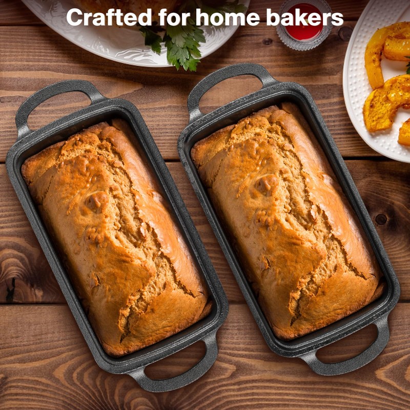 Apatiner 2 in 1 Cast Iron Bread Pan with Lid,