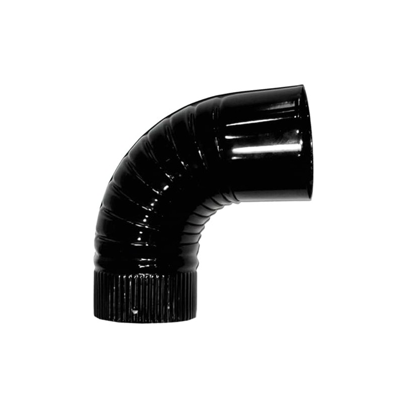 Wolfpack 22011110 Oven Elbow 120 mm 90 ° Glazed Black