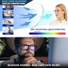 AQWANO Clear Reading Glasses for Women Men 2.5 Blue Light