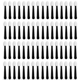 100Pcs Black White Small Eyeshadow Applicators Eye Shadow Sponge Applicator Sticks Eye Makeup Applicators Sponge Tip Make up Applicators Eyeshadow Brushes