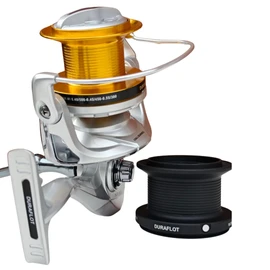 BOUREL 10000 Fishing Reel for Surfcasting – Large Capacity 500 m, Brake 10 kg, 6+1 Bearings, 4.1:1 Ratio, Aluminium Coil + Extra Graphite, Salt-Resistant