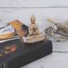 Outbit Buddha Statue, Mini Sandstone Buddha Statue Metriya Statue, Gold