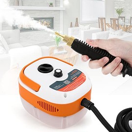 Hapyvergo Pressure Steam Cleaner, 2500W Handheld High Temp Portable Cleaning Machine, for Home Use Grout Tile Car Detailing Kitchen Bathroom
