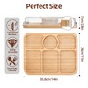 WILLKOMMEN Charcuterie Board with Lid- 6 Section Rectangular Serving Tray