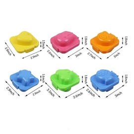Pack of 8 Egg Shapers for Boiled Eggs - Cute Onigiri Maker, 3D Cartoon Boiled Egg Mould, DIY Onigiri Sushi Cooked Accessories