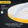 fowong Weather Stripping Door Seal, White Window Seal 1/2 Inch