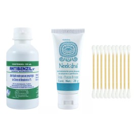 Neek dna  Antibencil Kit Cuidado Piercing Perforación Jabón Neutro +gel+cotonetes