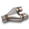 Elifecenter ID 2.5" Exhaust Y-Pipe Adapter, T409 Stainless Steel 2-1/2