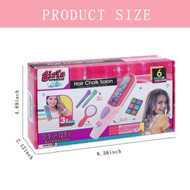 SOTOGO 10 Pieces Temporary Hair Chalk Kit Hair Styling Tool with Washable Hair Chalk Hair Color Dye Creator Toys for Girls Birthday Party Gift