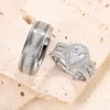 Newshe Jewellery Wedding Ring Sets for Him and Her AAAAA