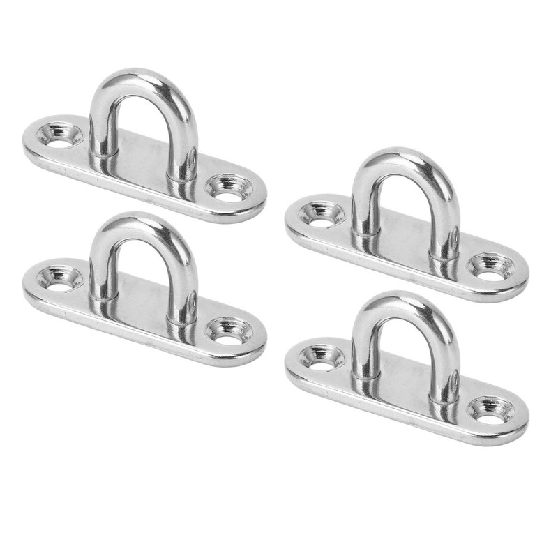 4Pcs Staple Ring Hook Stainless Steel Rugged 800LB High Strength
