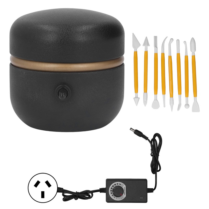 Mini Electric Pottery Wheel Machine Small Portable Black Pottery Forming