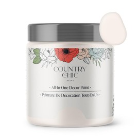 Country Chic All-in-One Chalk Paint for Furniture, Cabinets, Home Decor, Eco-Friendly, Matte Finish, Built-In Primer & Top Coat for Wood, Metal - Crinoline (Off White) - 8 oz (237 ml)