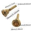 AUXBC 12C Gold Plated Trombone Mouthpiece, Baritone and Euphonium Mouthpiece,