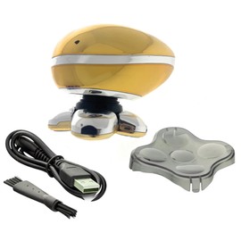 Pop Sonic Shaver for Women (Gold) - 5 Head Women's Electric Shaver - 360 Degree Flawless Hair Remover for Women w/Battery, USB Charging Cord, Cleaning Brush & Manual | Waterproof Trimmer for Women