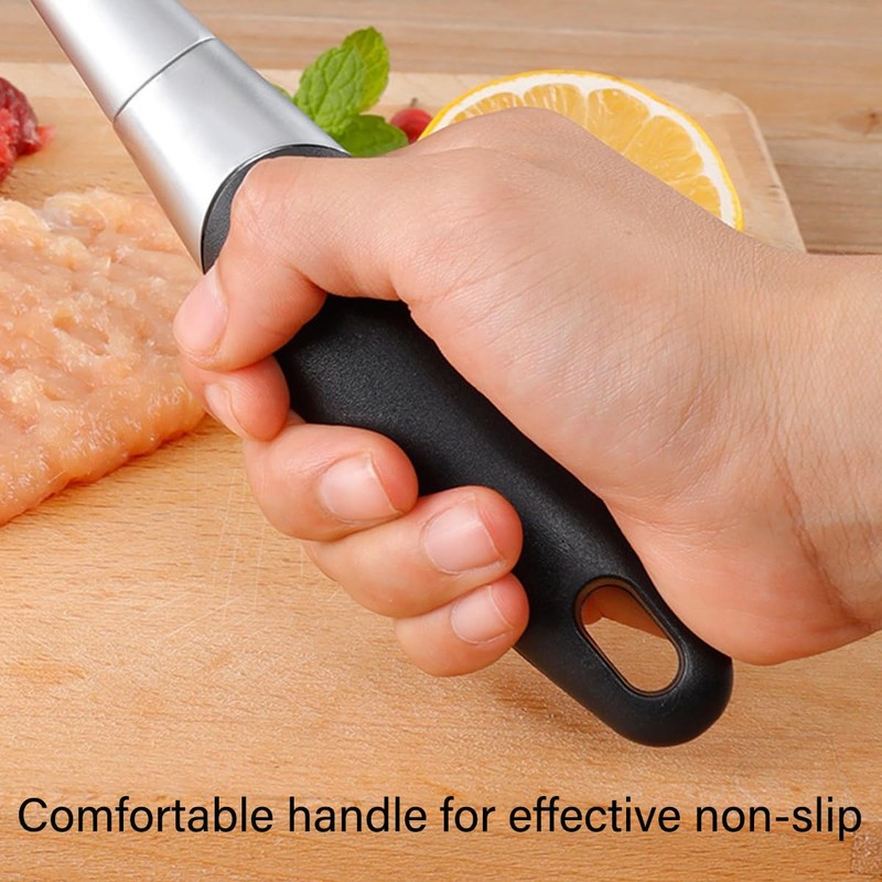 AIMALL Double-Sided Meat Tenderizer Mallet with 16 Large and 36