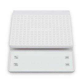 Litake Kitchen Scale, Coffee Scale, Digital Scale, 0.1 g Unit, 6.6 lbs (3 kg), Timer Function, Scale, Measuring Equipment, Baking Making, Bread Making, Waterproof, White