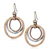 CWVHQ 3 Circle Boho Earrings for Women Sunrise Tri color