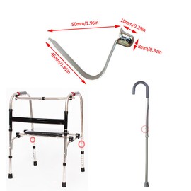 DeaHea 10 Pack Folding Walker Height Adjustable Clips Pole Push Button Spring Snap Clips V-Clip for Folding Walker with Wheels Aluminum Lightweight Rolling Walker Tray Table