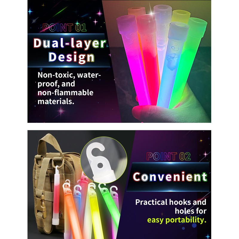 Orerered Glow Sticks 15 Pack Light Sticks Party Packs with