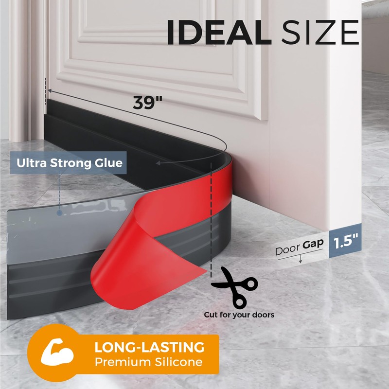 GroTheory 2 Pack Under Door Draft Stopper, Home Improvement, Weather