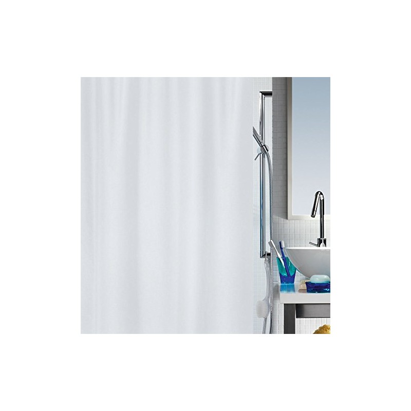 Spirella Anti-Mould Shower Curtain - Anti-Bacterial, Washable, Waterproof - Polyester,