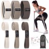 6 Pcs Fabric Resistance Bands for Working Out,Exercise Bands, Brown