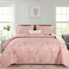 Drucon Pink Quilt King Size 3 Pieces Branch Botanical Quilt