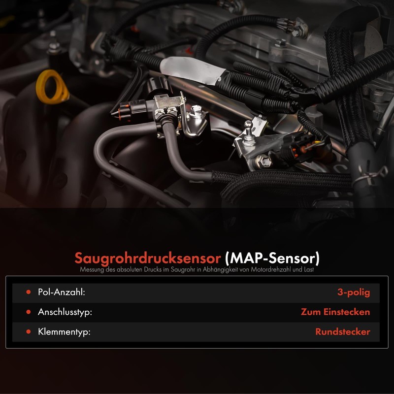Frankberg Sensor Druckluftanlage Drucksensor 3-polig Kompatibel mit S.c.a.n.i.a P G