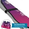 BDK Pink Butterfly Front Windshield Sunshade Accordion Folding Style Auto