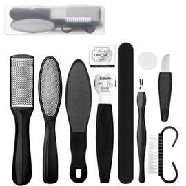 Pack of 10 Foot Care Set, Professional Stainless Steel File Set, Professional Pedicure Tool for Removing Dead Skin and Callus for Women, Men, Salons or Home
