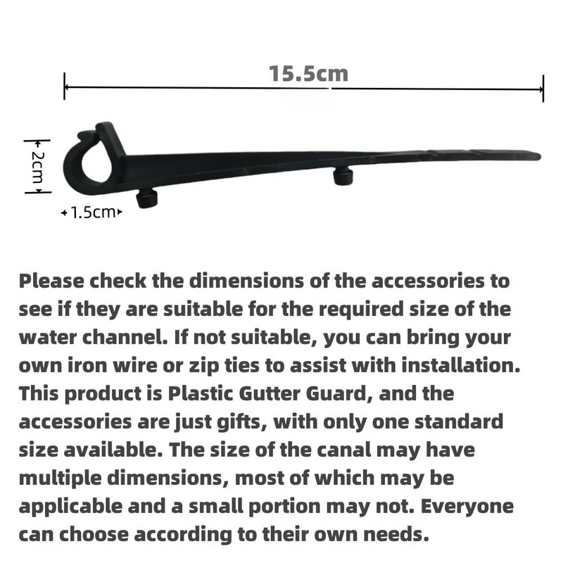 18cmx800cm Plastic Gutter Guard,Heavy Duty Gutter Guards Mesh Leaf Guards