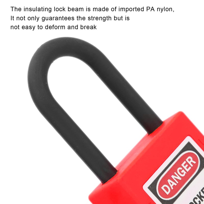 Ejoyous Safety Lockout Padlock, 10 Sets of Safety Padlock 38mm