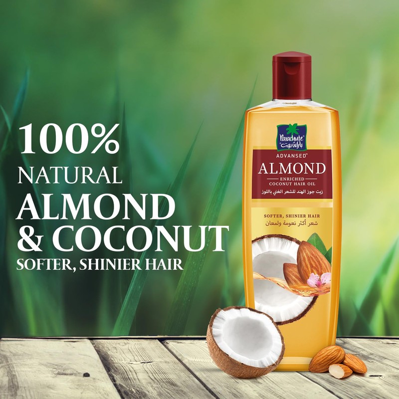 Parachute Advansed Almond Hair Oil with Coconut|For Soft & Silky