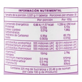 Lactiv Kids Avena Lactobacilos Tabs Masticables Naturex Sabor Uva