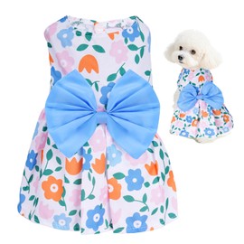 choyaxo Floral Dog Dress Cute Dog Skirt Pet Dress Summer Pet Clothes for Puppy Small Cats