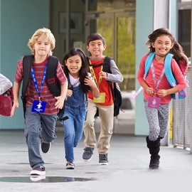 Hall Pass Lanyards with Card Passes,Unbreakable School Classroom Passes Set for Teacher Parents (Hall Bathroom Library Office & Nurse), 6 Pcs